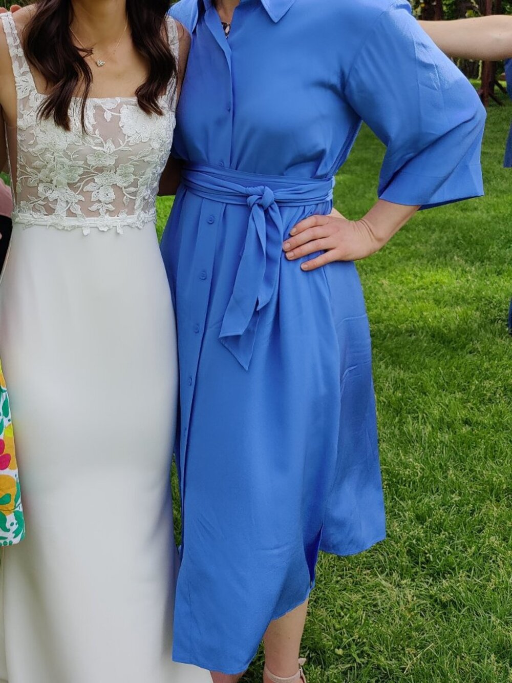 Diane Von Furstenberg Blue Silk Shirt Dress XS